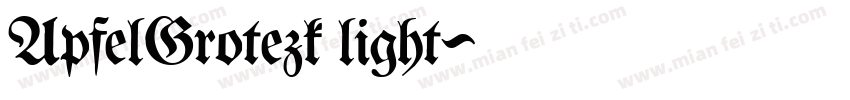 ApfelGrotezk light字体转换